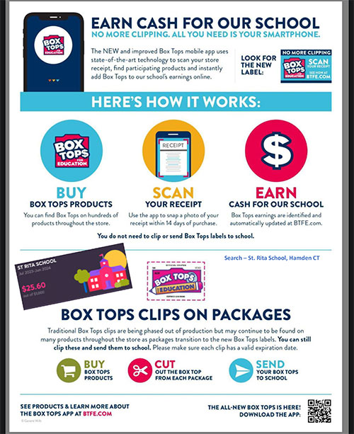How to Earn Box Tops flyer