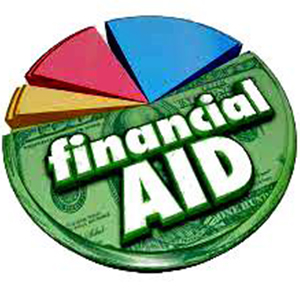 pie chart with words financial Aid on it