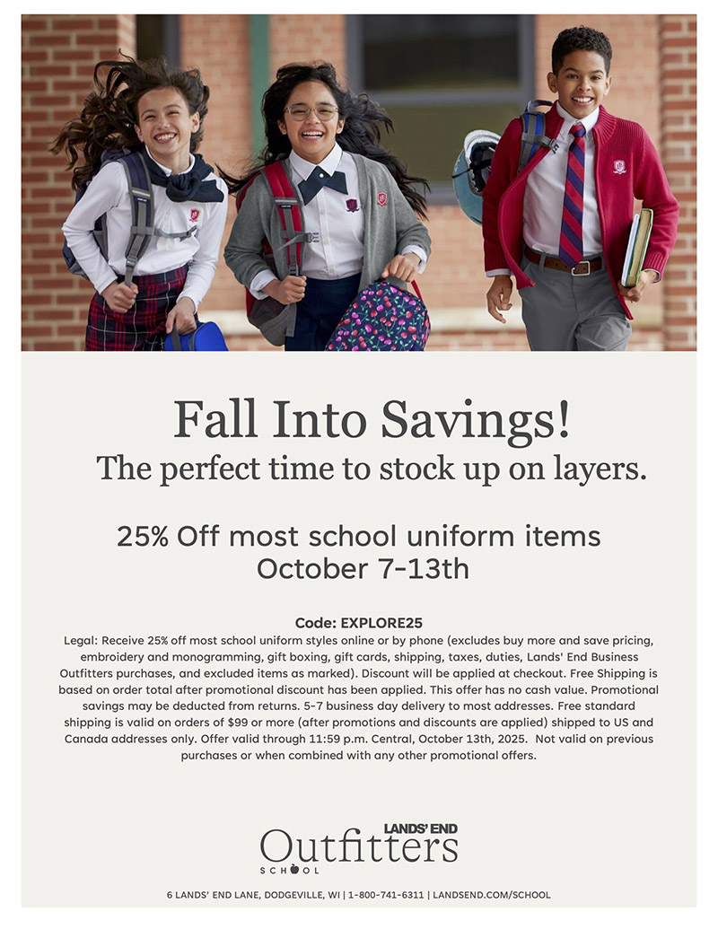 Land' End Promotion flyer