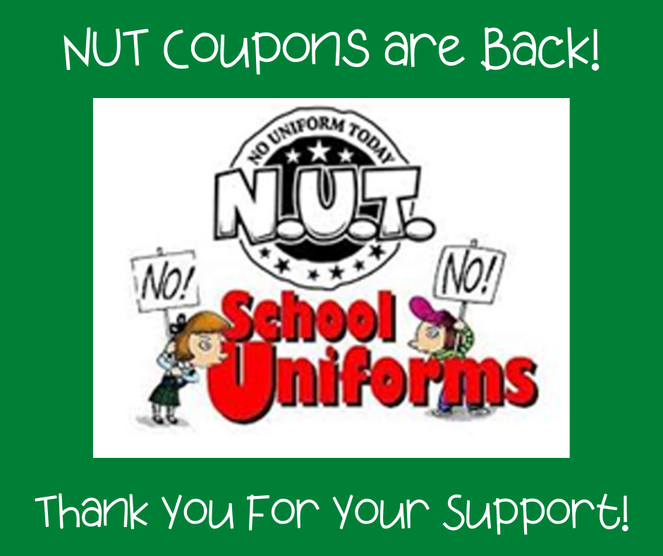 NUT Coupons are Back! Thank you for your support!