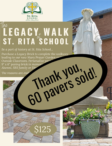 Legacy Walk at St Rita School flyer