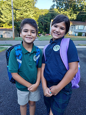 Two smiling children