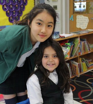 Two smiling students